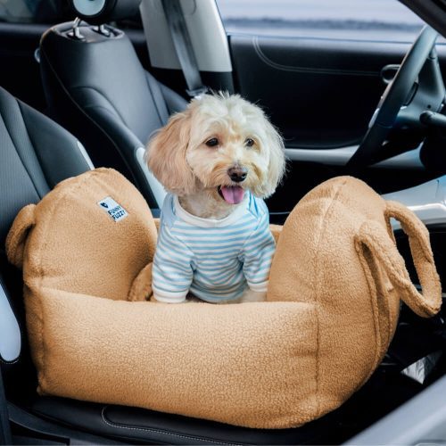 TravelProtectorComfortableThickLambswoolDogCarSeatBed Brown caae3a5a 329f 4b55 90f9 390726d2d034