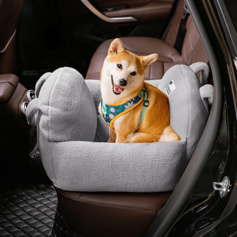 TravelProtectorComfortableThickLambswoolDogCarSeatBed Grey TwoSeat Singleseat 993c7b1c fd83 4d43 82c0 4ff957d0ca4a