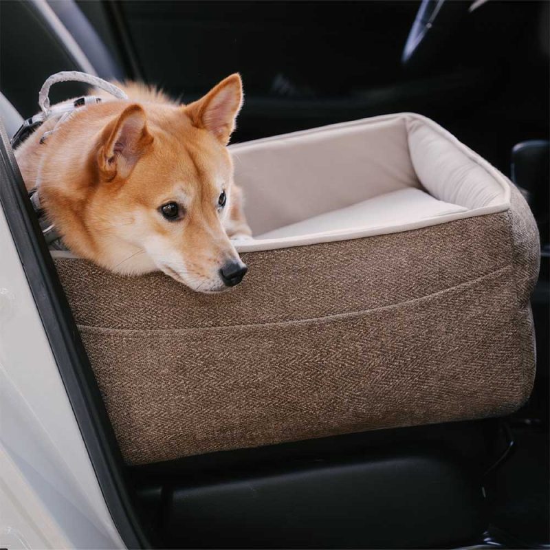 Travel Safety Seat Thickened Elevated Dog Car Seat Bed 13