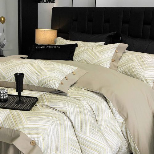 TrendyGeometricComfortableWarmBedSheetSet 4