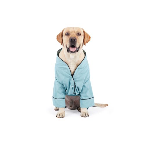 WaffleCozyQuick DryingWearablePetTowelDogBathRobe 5