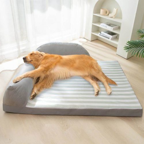 WaterproofStripedLoungerBedLargeDogBed 1