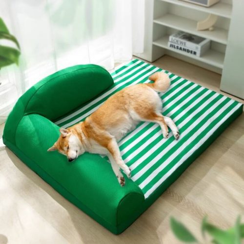 WaterproofStripedLoungerBedLargeDogBed 6