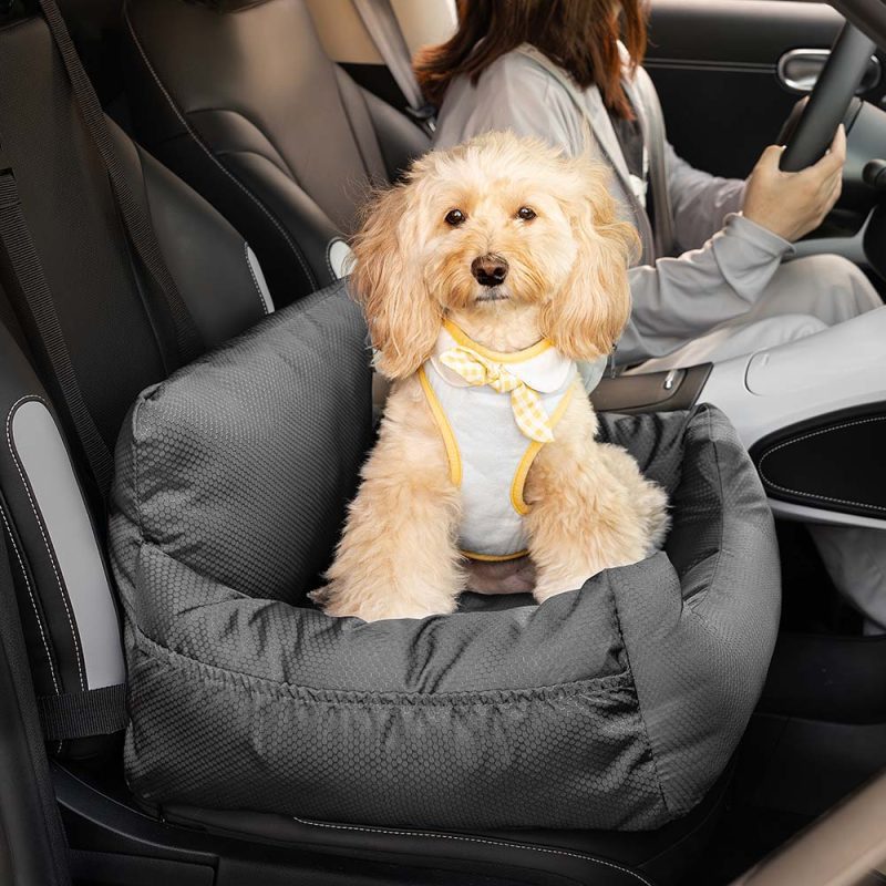 WaterproofTravelBolsterDogCarSeatBed Black