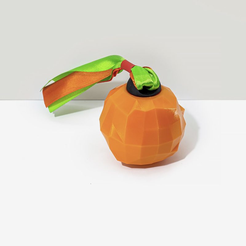 Fruit shaped squeaky chew toy FunnyFuzzy ORANGE