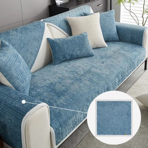 funnyfuzzy simplestripedcouchcover armrestcover blue