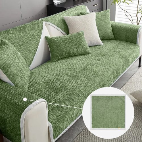 funnyfuzzy simplestripedcouchcover armrestcover green