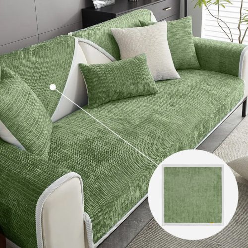 funnyfuzzy simplestripedcouchcover backrestcover green