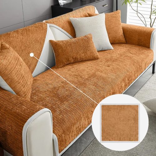 funnyfuzzy simplestripedcouchcover backrestcover orange