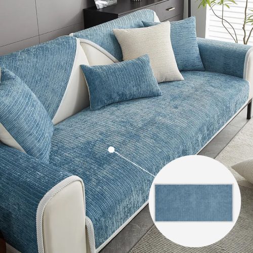 funnyfuzzy simplestripedcouchcover seatcover blue