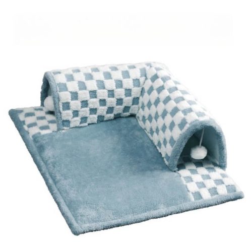 funnyfuzzy2 in 1FunnyPlushPlaidCatTunnelCatBed 11