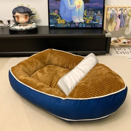 funnyfuzzyBoatTypePetBedLargeSpaceComfortableDog CatBed 6