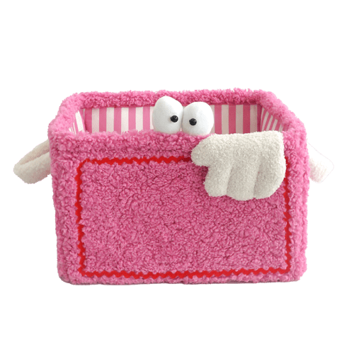 funnyfuzzyColorfulLittleMonsterStripedFoldableStorageBasket 1