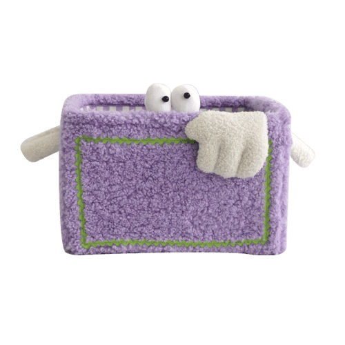 funnyfuzzyColorfulLittleMonsterStripedFoldableStorageBasket 2