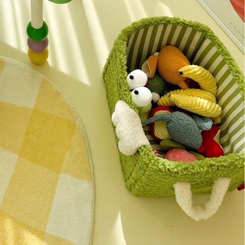 funnyfuzzyColorfulLittleMonsterStripedFoldableStorageBasket 5