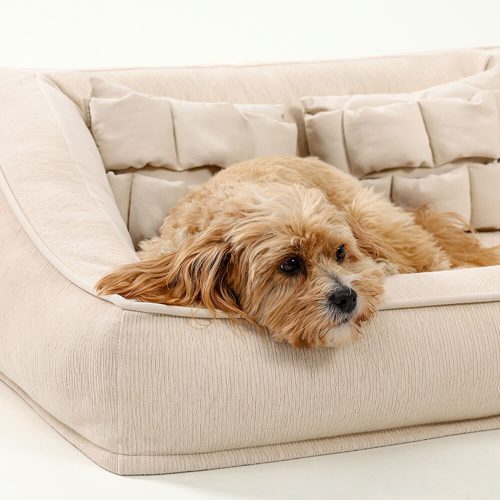 funnyfuzzyComfortOrthopedicDogBedWaterproofStainproofwithPillow 3