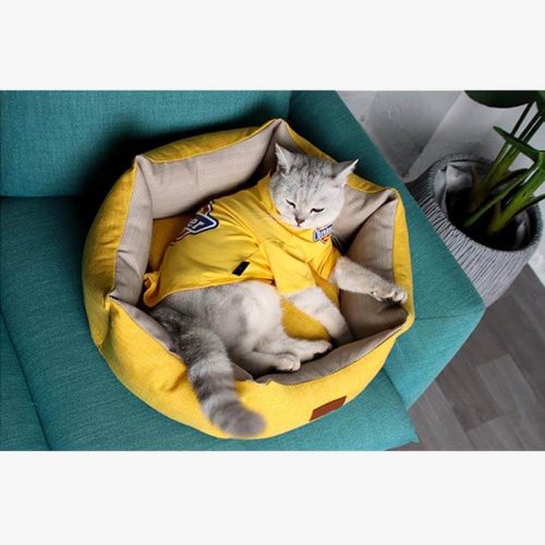 funnyfuzzyCrownShapePetBedCosyCat DogBed 2