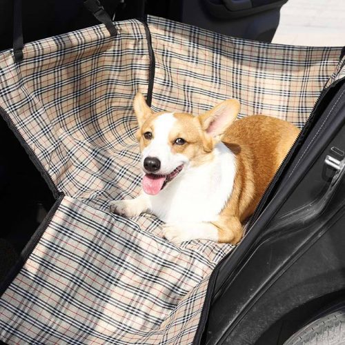 funnyfuzzyFoldableThickenedWaterproofDogCarSeatCover 10