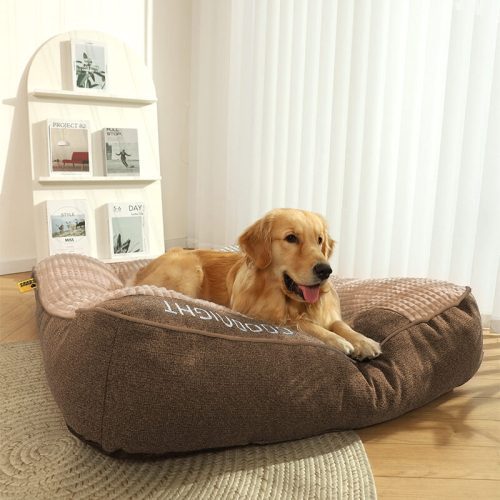 funnyfuzzyLargeThickScratch resistantSpineProtectionDogCushionBed 3