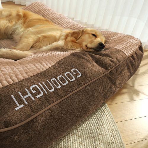 funnyfuzzyLargeThickScratch resistantSpineProtectionDogCushionBed 4