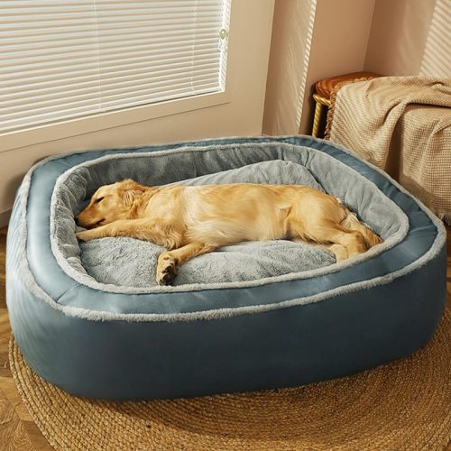 funnyfuzzyLargeWarmDeepSleepingBedOrthopedicDogBed 1