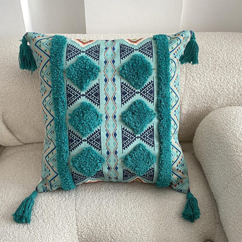 funnyfuzzyMoroccan InspiredDecorativeThrowPillowwithTassel 7