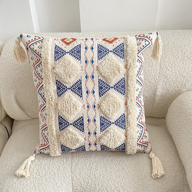 funnyfuzzyMoroccan InspiredDecorativeThrowPillowwithTassel 9