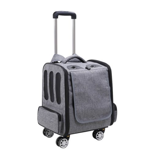 funnyfuzzyMultipurposeFoldingCatTravelBackpackPetTrolleyCase 4