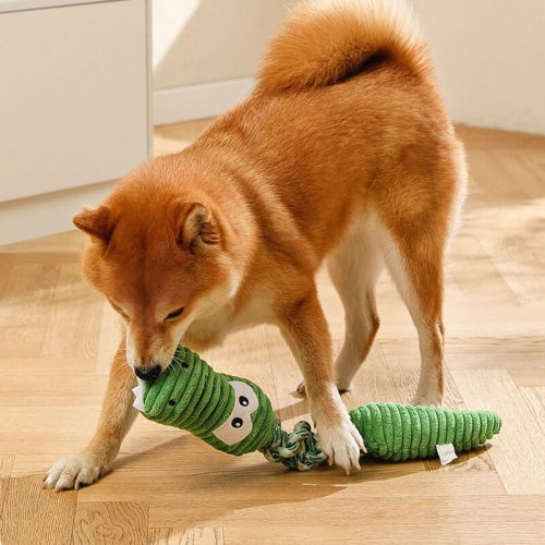 funnyfuzzyRopeSqueakyDogInteractiveToy AnimalSeries 11