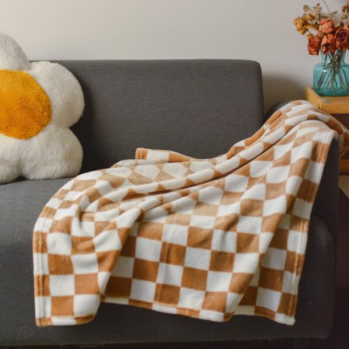 funnyfuzzyStylishChequeredFlannelPetBlanketDog CatBlanket 2