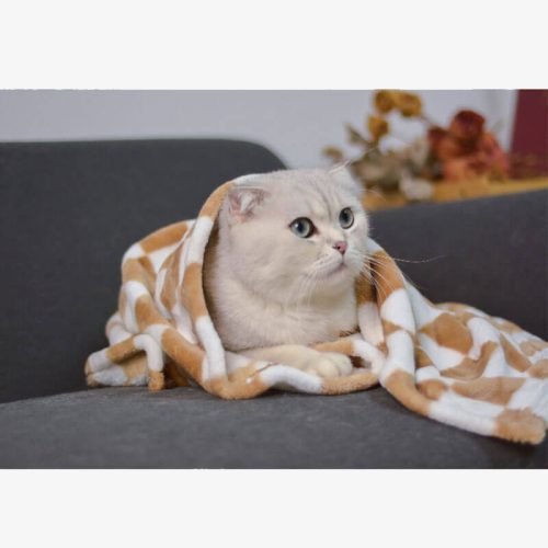 funnyfuzzyStylishChequeredFlannelPetBlanketDog CatBlanket 5