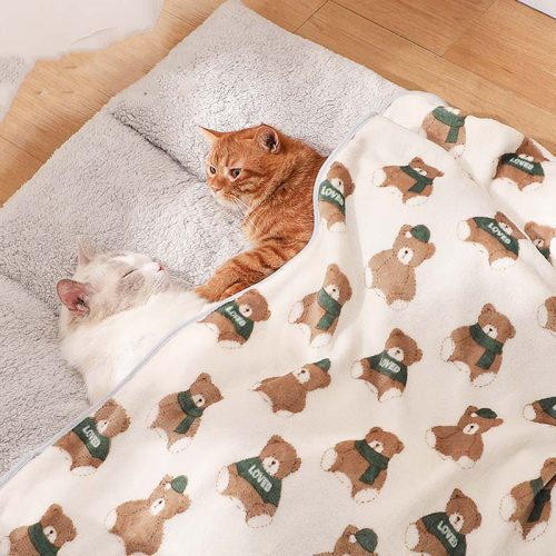 funnyfuzzySuperSoftPetBlanketCatKneadingBlanket 11