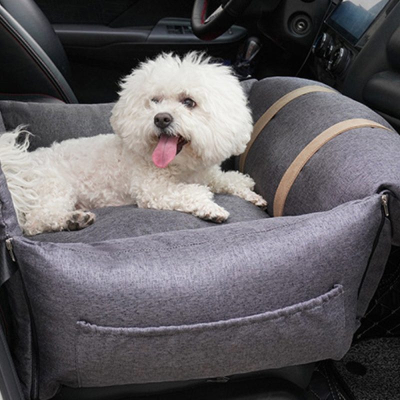 funnyfuzzySupportOrthopedicMulti PurposePetCarSafetySeatDogCarSeatBed 12