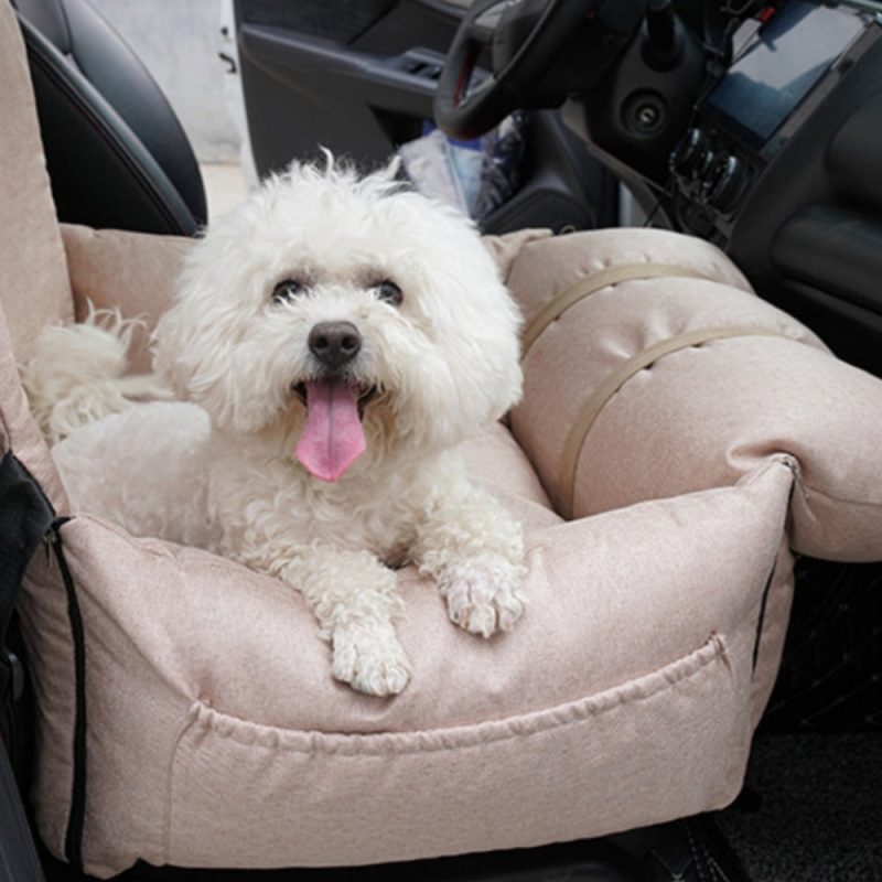 funnyfuzzySupportOrthopedicMulti PurposePetCarSafetySeatDogCarSeatBed 8