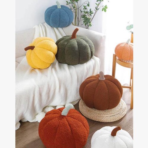 funnyfuzzyTeddyFleecePumpkinPillowSofaPillow 12