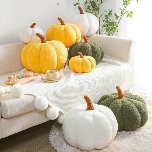 funnyfuzzyTeddyFleecePumpkinPillowSofaPillow 3