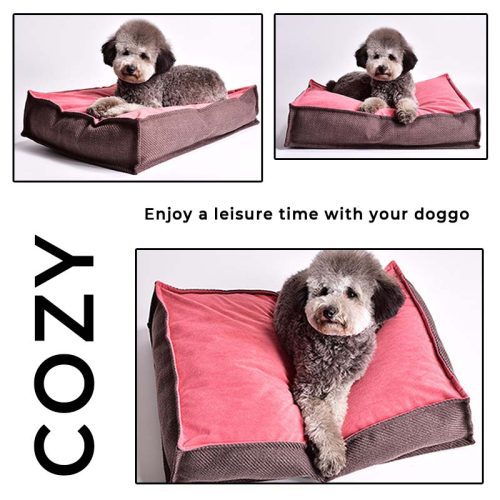 funnyfuzzyVintageClashingColoursSquareDogBedSleepingMat 4