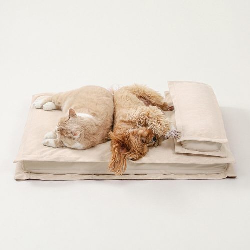 funnyfuzzyWaterproofAnti AnxietywithSpongeSupportDeepSleepingDogBed 5